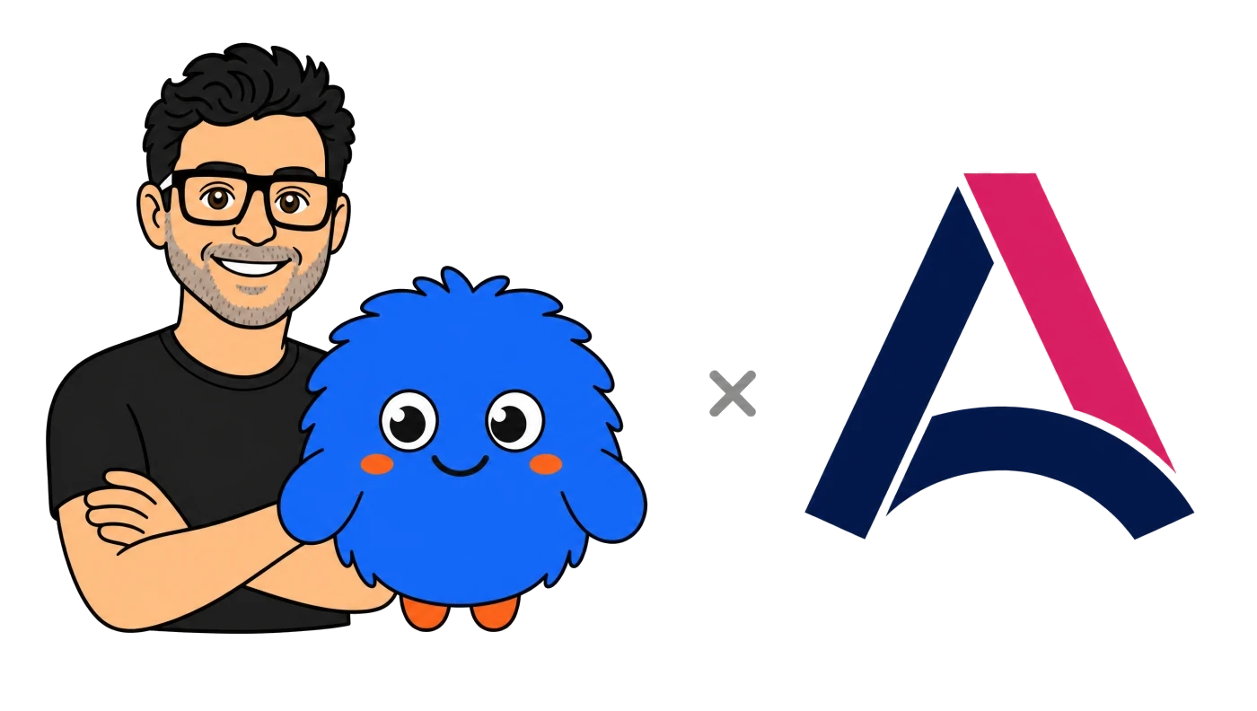 Illustration of Brandon Brotsky and the AIME logo side by side